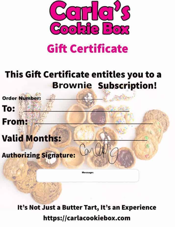 Brownies Gift Certificate