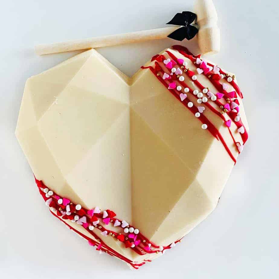 Chocolate Breakable Pinata/Smash Valentine Heart Cake