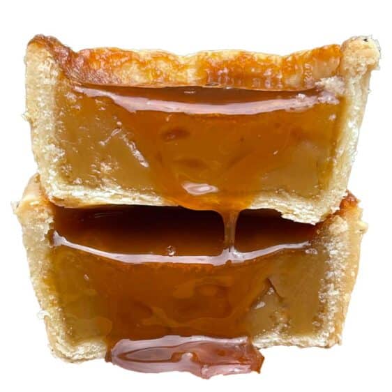 salted caramel butter tart on blog page Carlas Cookie Box